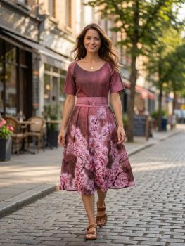 Preview: Velvet Magnolia (altrosa) - Bordüre - Jersey